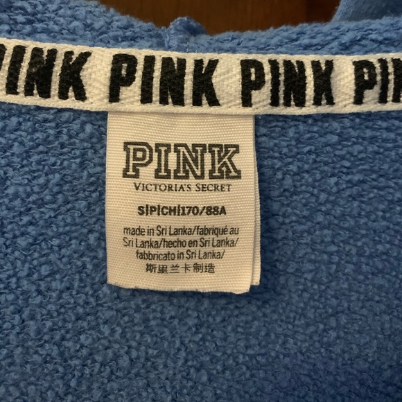 Blue and white Pink zip up sweatshirt - Picture 3 of 4